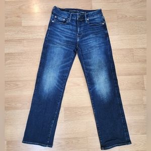 AE Dark Indigo Wash AirFlex+ Original Bootcut Jean Midnight Blue 28x30